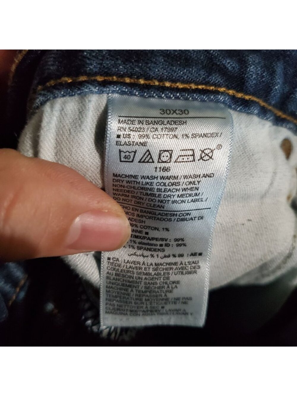 Old Navy Jeans Mens 30x30 Blue Slim Stretch Denim Machine Washable - Picture 4 of 12